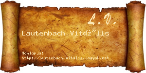 Lautenbach Vitális névjegykártya